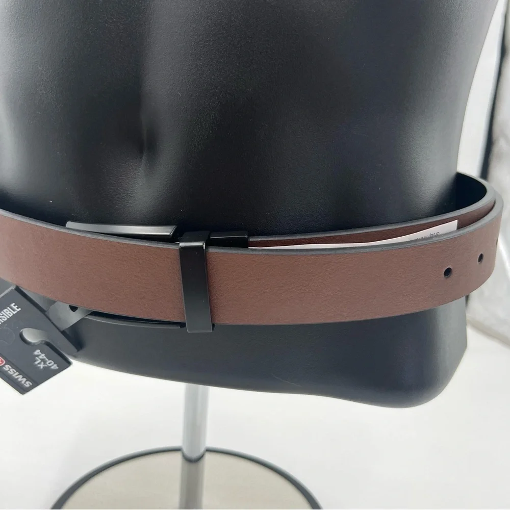 Men's Swiss Gear black/brown reversible belt sz XL 40-44. NWT‎